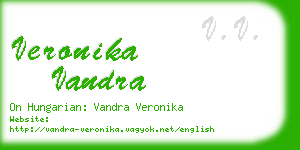 veronika vandra business card